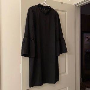 J.Crew - Ruffled Collar Bell Sleeve Shift Dress